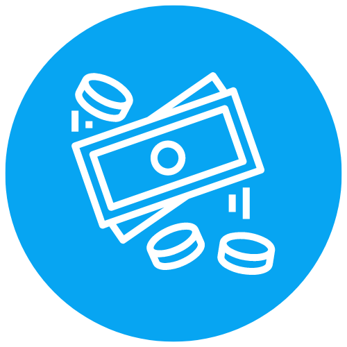 notes and coins line icon