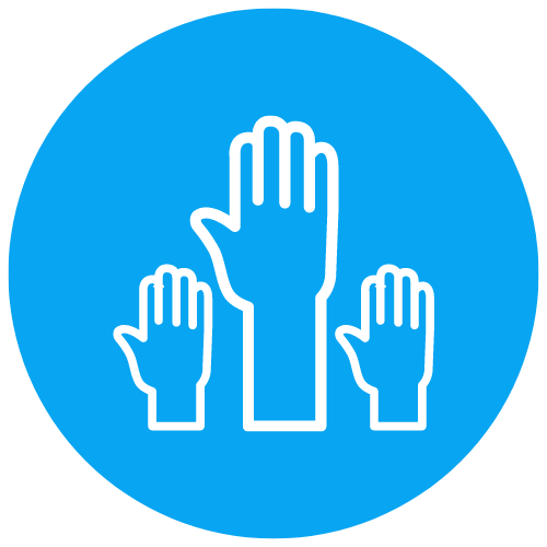 volunteer hand icons