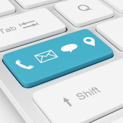 Contact icons on keyboard button