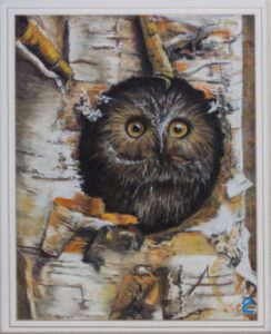 painting of an owl